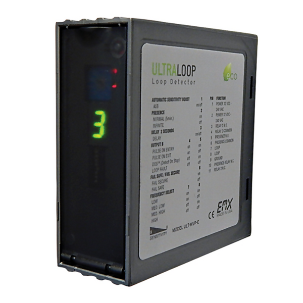 EMX-2650-1 ULTRA-MVP Multi Voltage Vehicle Loop Detector with Detect On Stop