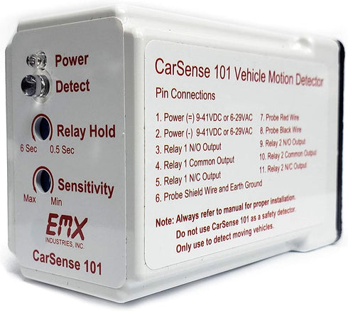 CarSense 101 Outdoor Buried Driveway Vehicle Motion Sensor Controller 9 to 41VDC for Automatic Gate Systems