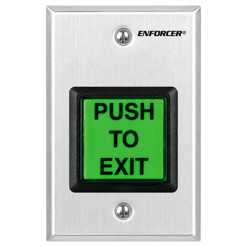 SD-7202GC-PTQ Square Illuminated Pushbutton Request to Exit Plate with Adjustable Timer