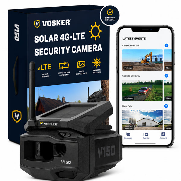 V150 Solar Powered LTE Cellular Outdoor Security Camera Motion Detection Photo Alerts